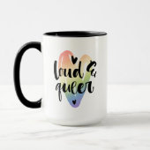 Que| Wasserfarbenherz Tasse (Links)