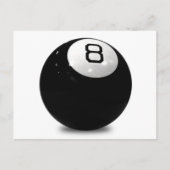 QUEBALL POOL SPIELSPORTS FUN ICON LOGO SCHWARZ WHK POSTKARTE (Vorderseite)