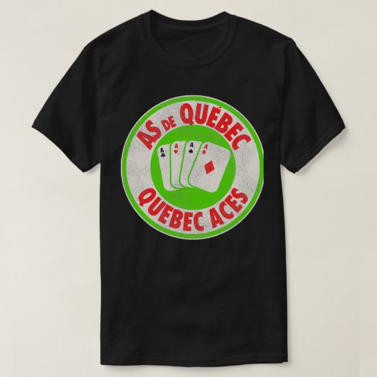 Quebec Aces Retro Defunktionaler Eishockey T-Shirt (Design vorne)