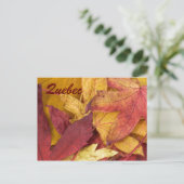Quebec Autumn Leaves Postcard Postkarte (Stehend Vorderseite)