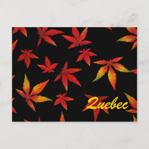Quebec Autumn Leaves Postcard Postkarte