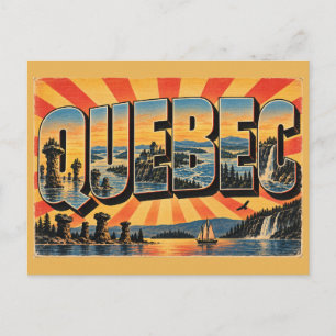 Quebec CA Fluss Berge Monolithe Kunst Postkarte