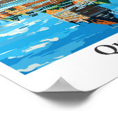 Quebec Canada Art Vintage Travel Illustration Poster (Ecke)