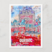 Quebec Canada Famous Travel Place Watercolor Postkarte (Vorderseite)