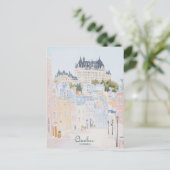 Quebec Canada Gouache Paint Illustration Travel Postkarte (Stehend Vorderseite)