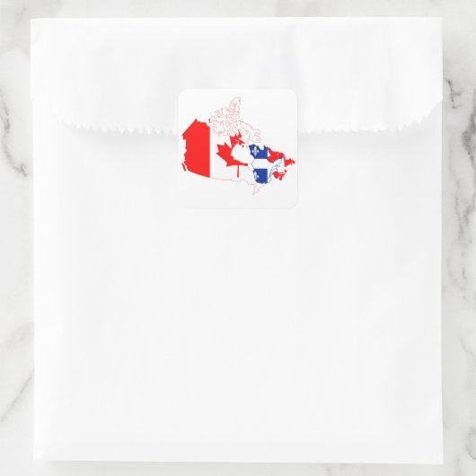 Quebec Canada Map Flag Sticker (Tasche)