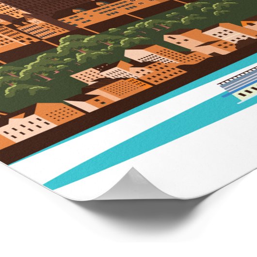 Quebec Canada Reiseplakat Poster (Ecke)