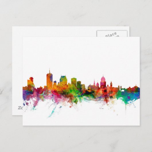 Quebec Canada Skyline Postkarte (Vorne/Hinten)
