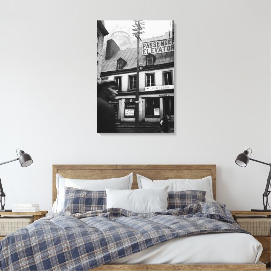 Quebec Canada Street Fotografy 1930s Fotograf Leinwanddruck (Insitu (Schlafzimmer))