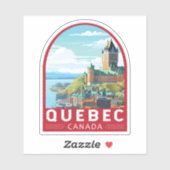 Quebec Canada Travel Art Vintag Aufkleber (Blatt)