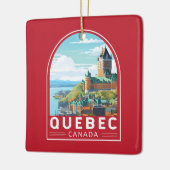 Quebec Canada Travel Art Vintag Keramikornament (Links)