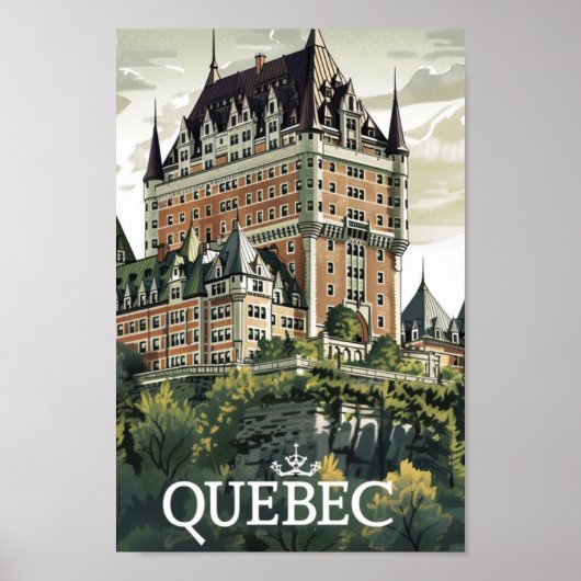 Quebec Canada Vintag Famous Travel Place Poster (Vorne)