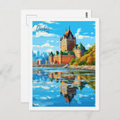 Quebec Canada Vintage Postkarte (Vorne/Hinten)