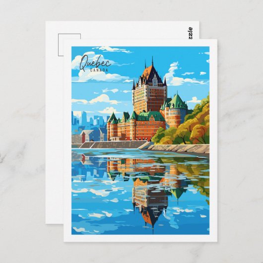 Quebec Canada Vintage Postkarte (Vorne/Hinten)