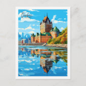 Quebec Canada Vintage Postkarte (Vorderseite)