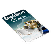 Québec Canada Vintage Reiseplakat Magnet (Rechte Seite)