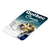 Québec Canada Vintage Reiseplakat Magnet (Linke Seite)