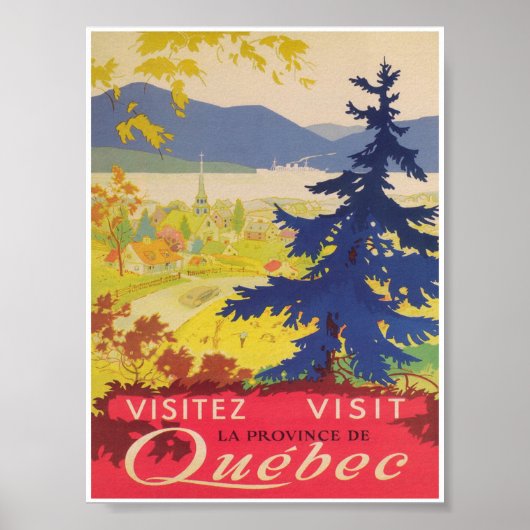Quebec Canada Vintage Travel Poster (Vorne)