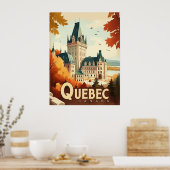 Quebec, Canada Vintage Travel Poster (Küche)