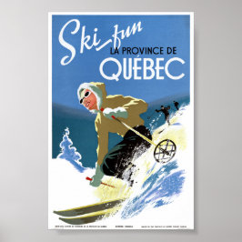 Quebec Canada Vintage Travel Poster Zurück