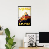 QUEBEC Chateau Frontenac Resorts Hotel Holidays Poster (Heimbüro)