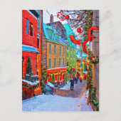 Quebec Christmas Postkarte (Vorderseite)