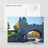 Quebec City Canada Castle Gates Postkarte (Vorne/Hinten)