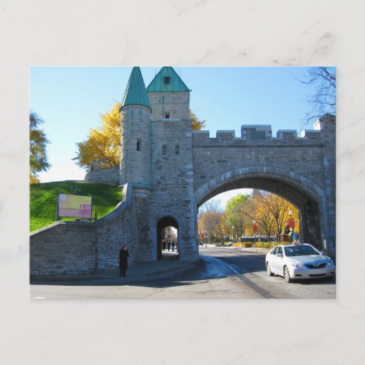 Quebec City Canada Castle Gates Postkarte (Vorderseite)