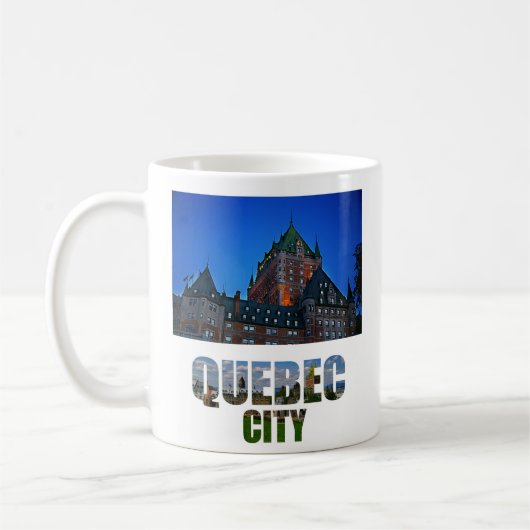 Quebec City Canada Chateau Frontenac Foto Kaffeetasse (Links)