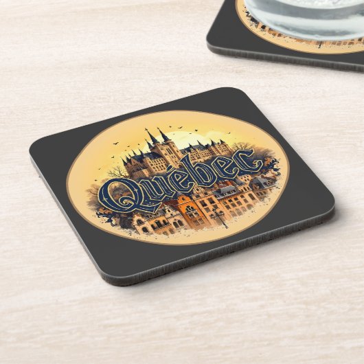 Quebec City Canada Getränkeuntersetzer (Linke Seite)