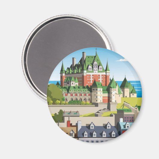 Quebec City Canada Magnet (Vorderseite/Rückseite)