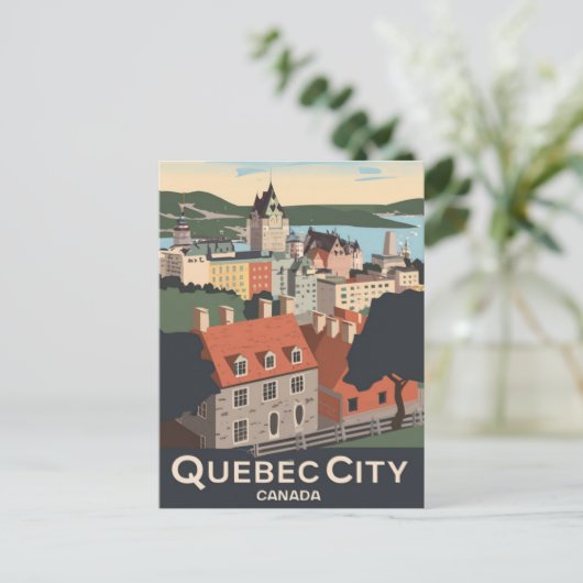 Quebec City Canada Postkarte (Stehend Vorderseite)