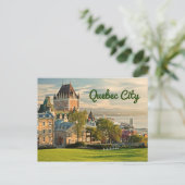 Quebec City Canada stilisiert Postkarte (Stehend Vorderseite)