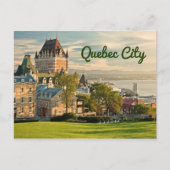 Quebec City Canada stilisiert Postkarte (Vorderseite)