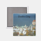 Quebec City Canada Waterfront Magnet (Vorderseite/Rückseite)