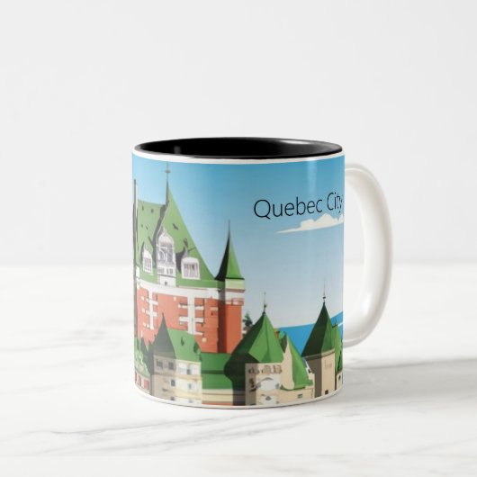 Quebec City Canada Zweifarbige Tasse (VorderseiteRechts)
