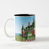 Quebec City Canada Zweifarbige Tasse (Links)