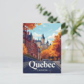 Quebec City Castle Hotel Landmark Postkarte (Stehend Vorderseite)