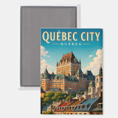 🏰 Quebec City Chateau Frontenac Magnet (Vorderseite/Rückseite)