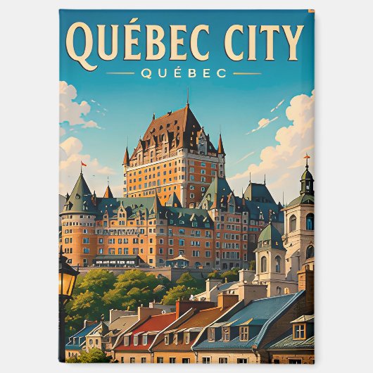 🏰 Quebec City Chateau Frontenac Magnet (Vorderseite)