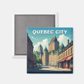 Quebec City Chateau Frontenac Magnet (Vorderseite/Rückseite)