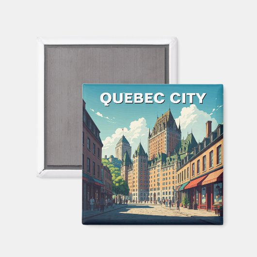 Quebec City Chateau Frontenac Magnet (Vorderseite/Rückseite)