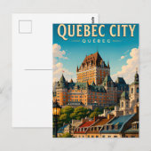 🏰 Quebec City Chateau Frontenac Postkarte (Vorne/Hinten)