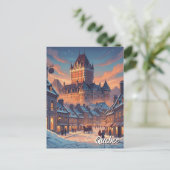 Quebec City Chateau Frontenac Postkarte (Stehend Vorderseite)