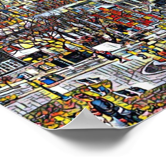 QUEBEC CITY COMIC POP ART POSTER (Ecke)