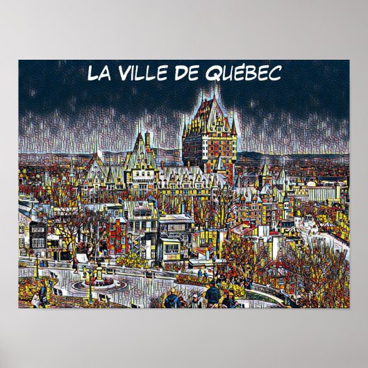 QUEBEC CITY COMIC POP ART POSTER (Vorne)