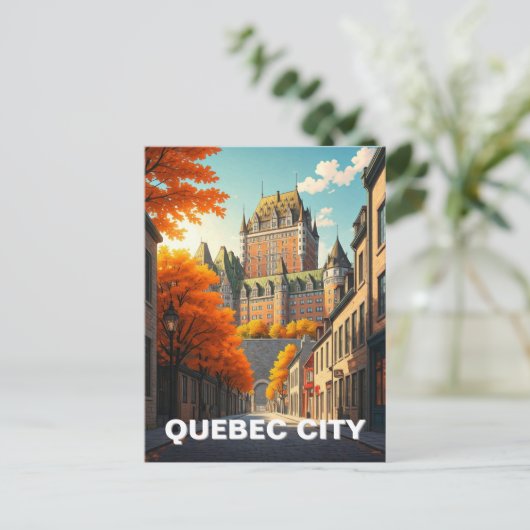 Quebec City Feiertagspostkarte (Stehend Vorderseite)