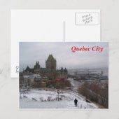 Quebec City im Winter Postkarte (Vorne/Hinten)