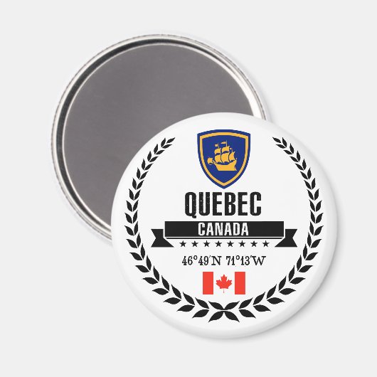 Quebec City Magnet (Vorderseite/Rückseite)