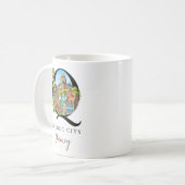 Quebec City Monogramm Buchstabe Q Personalisiertes Kaffeetasse (Vorderseite Links)